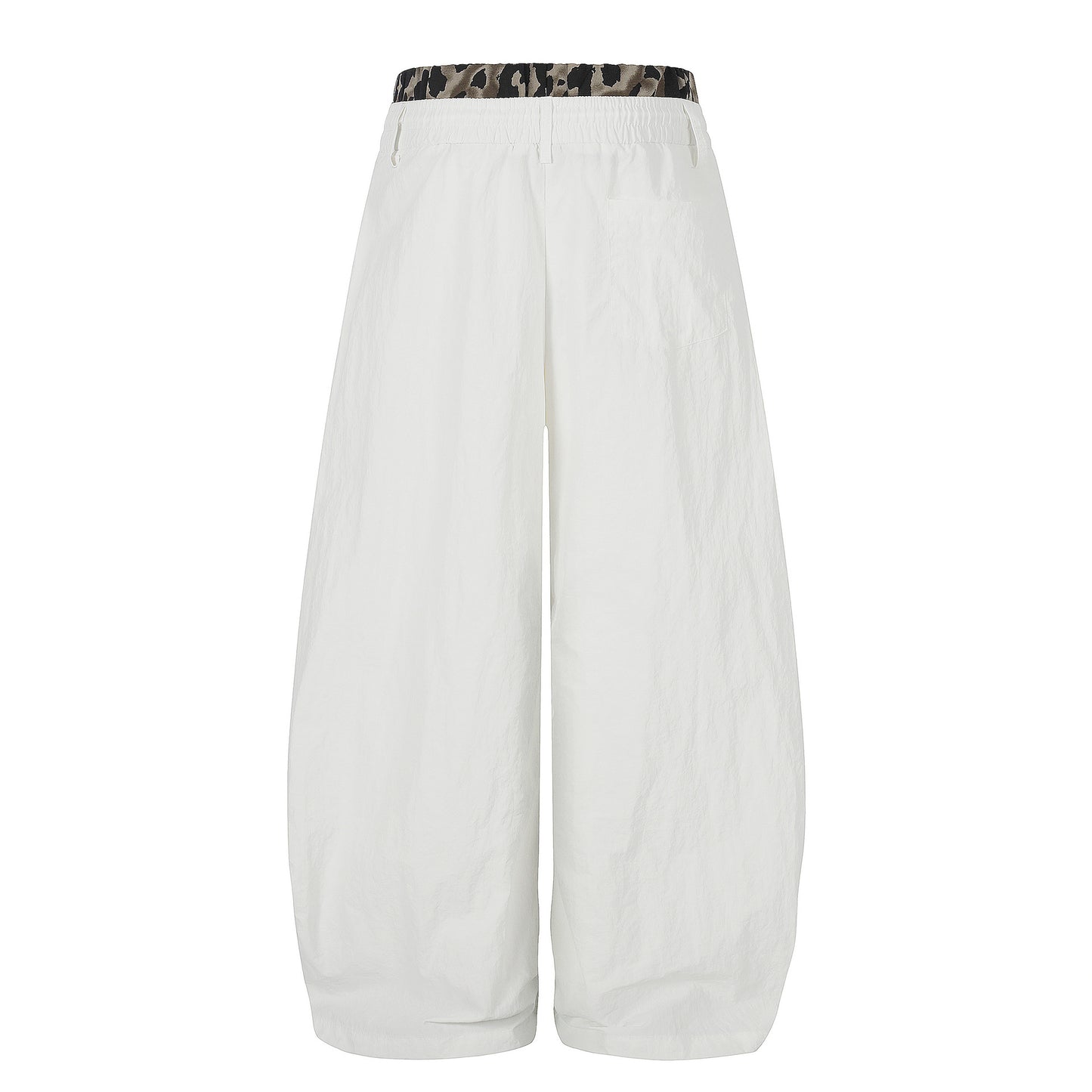 High-Waisted Drawstring Wide Leg Loose Slimming Versatile Cuffed Paratrooper Pants