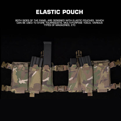 Gilet tactique double face Alpha Camouflage avec système MOLLE et poche de rangement interne élastique