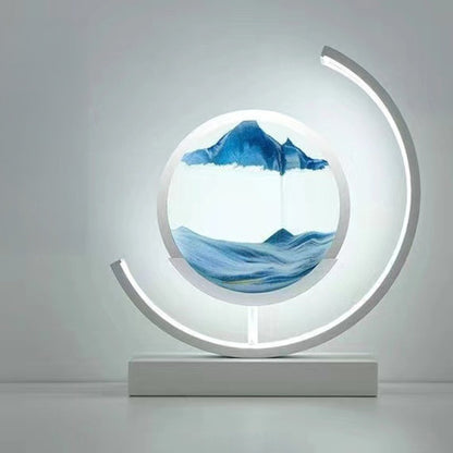 Lampe de tableau de sable mouvant à LED : Veilleuse pour la maison (Option cadeau)
