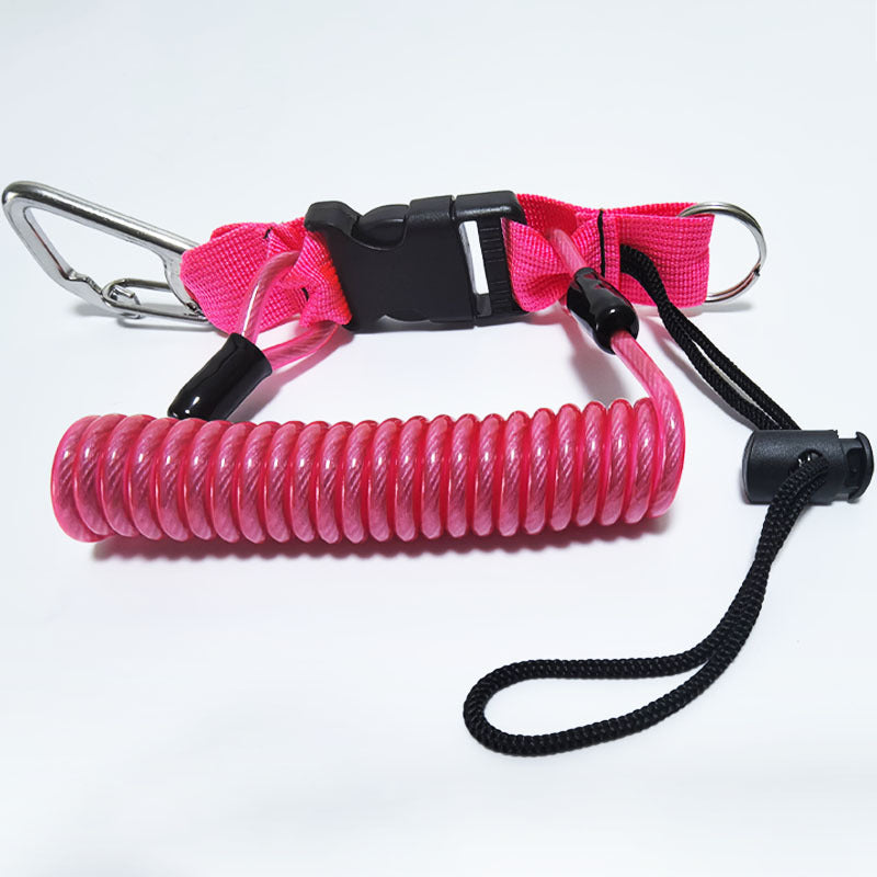 Cordon de sécurité pour caméra de plongée, câble à ressort en acier inoxydable pour caméras d'action GoPro, attache de sécurité pour lampe de poche