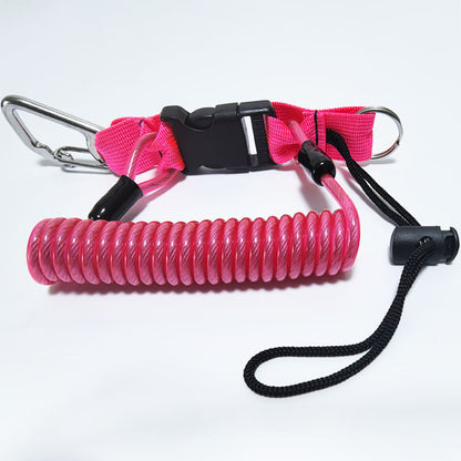 Cordon de sécurité pour caméra de plongée, câble à ressort en acier inoxydable pour caméras d'action GoPro, attache de sécurité pour lampe de poche