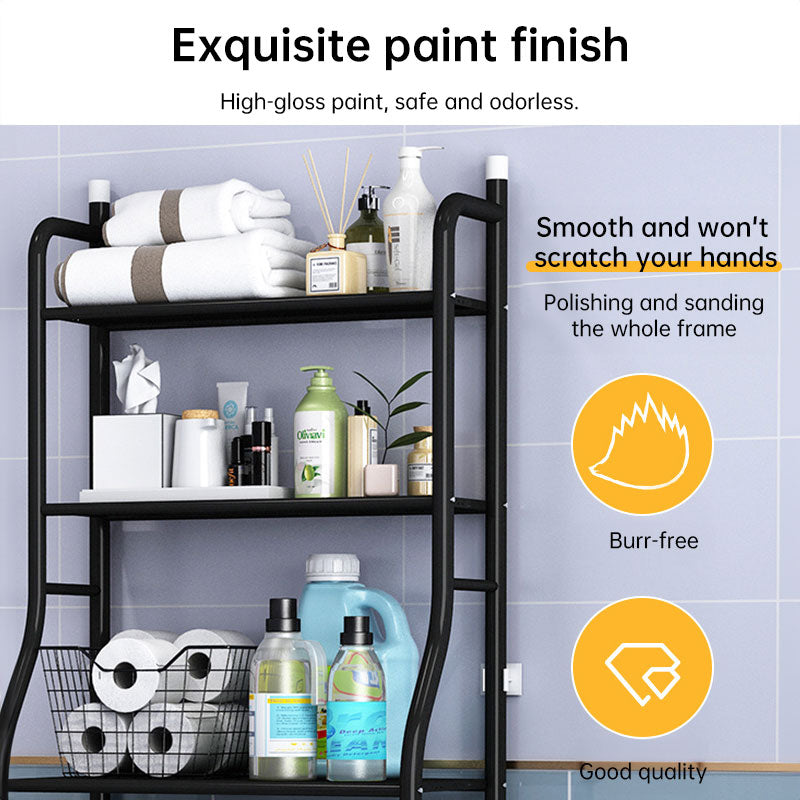 Meuble haut de toilette moderne - Karawan - Rangement de salle de bain peu encombrant, 166x65x25cm