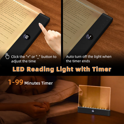 بطارية 1200 مللي أمبير + 3 درجات حرارة + ضبط السطوع + مؤقت إيقاف ضوء القراءة LED ضوء ليلي يعمل بالطاقة USB
