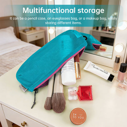Large Opening Zipper Makeup Brush Pouch Storage Bag Portable Makeup Brush Travel Case Organizer For Cosmetic Women men