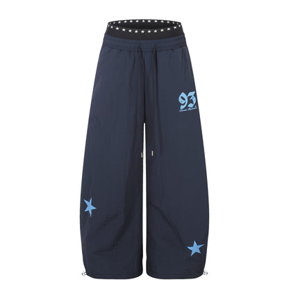 Wide-Leg Pants Unisex High Street Fashion Loose Slimming Versatile Straight Casual Sweatpants