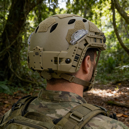 Modular Helmet Light Kit - Arc Rail Mount with Red/White/IR LED Signal for Airsoft & Fast Helmets