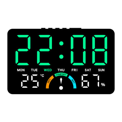 Digital Alarm Clock with Temperature & Humidity Display, Dual Alarm, Snooze