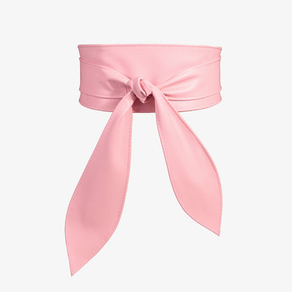 Women's Wide Waist Belt, Soft, Versatile, Elegant Bow Ribbon