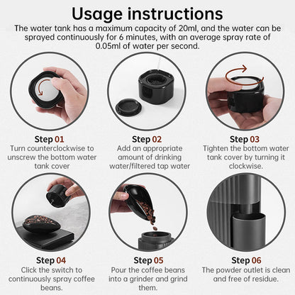 Pulvérisateur automatique de grains de café | Portable, brume fine pour une conservation optimale du café