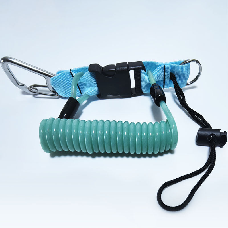 Cordon de sécurité pour caméra de plongée, câble à ressort en acier inoxydable pour caméras d'action GoPro, attache de sécurité pour lampe de poche