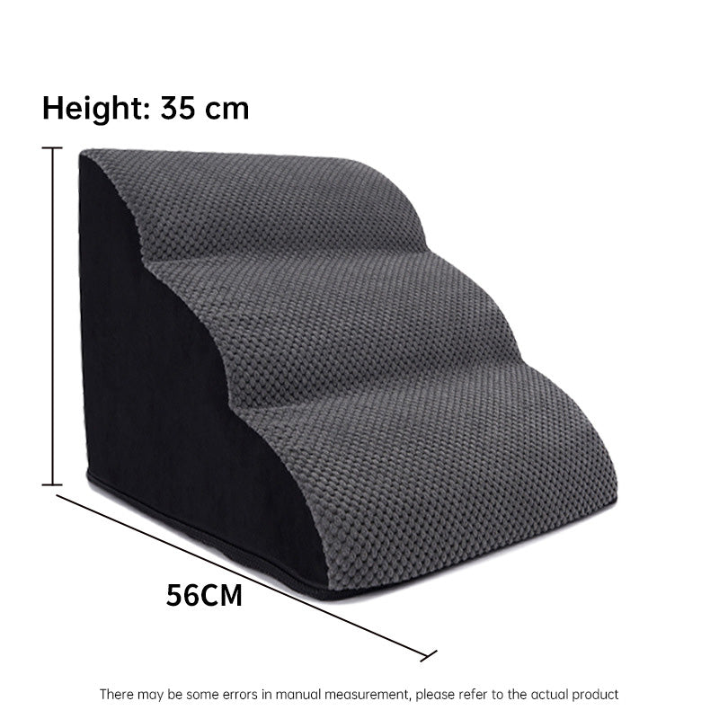 2/3/4-Step Pet Stairs/Ramp: Washable Non-Slip Memory Foam, Removable, Multi-Scene for Dogs & Cats