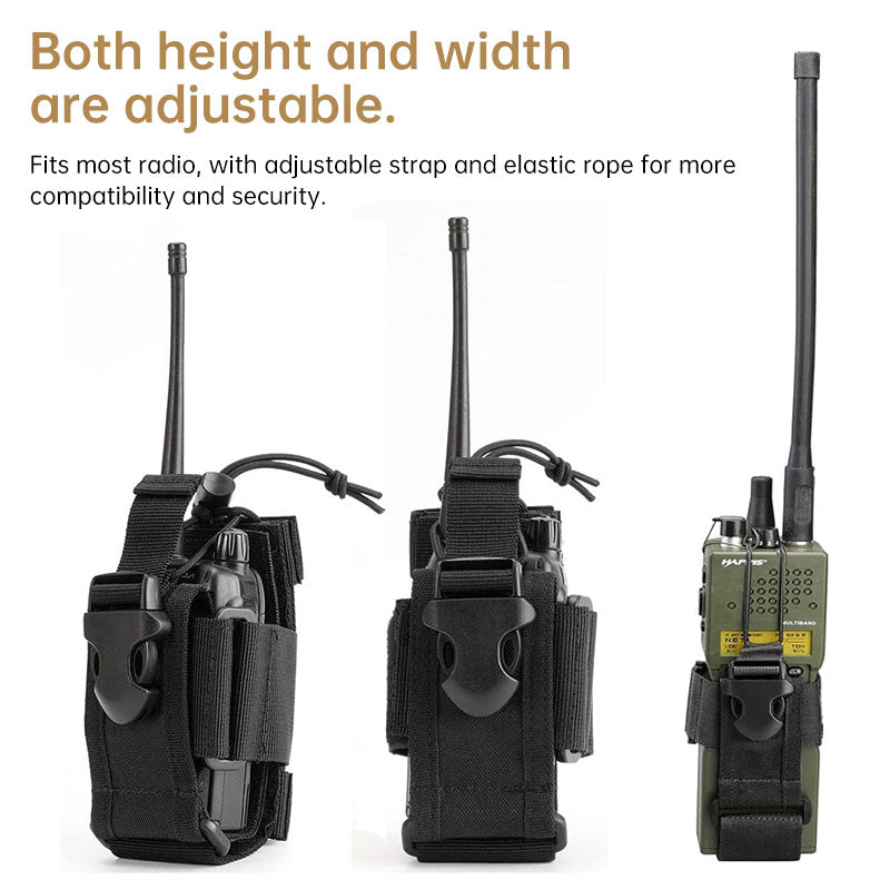 Pochette radio tactique avec poche utilitaire - Sac banane compatible MOLLE pour talkie-walkie, chasse et accessoires d'Airsoft