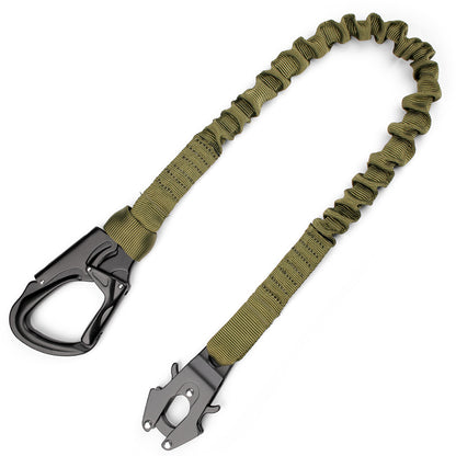 Tactical Bungee Cord - Quick-Release Climbing Buckle, Adjustable Safety Rope with Dual-End Hook for Secure Hanging