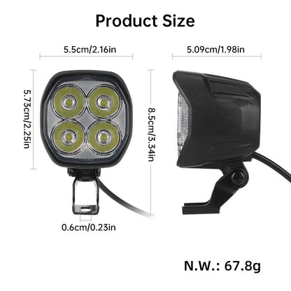 Phare de remplacement A89E pour trottinette électrique Kukirin G2 Pro DB, assemblage d'ampoule LED avant étanche