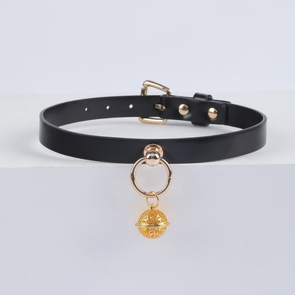 PU Leather Alloy Collar with Rope for Adult Accessories, Neck Strap for Women, Sexy Choker with Tether