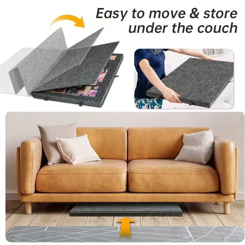Large-Capacity 6-Drawer Puzzle Organizer - Foldable Puzzle Board with Storage Box & Display Stand for Home Decor