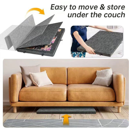 Large-Capacity 6-Drawer Puzzle Organizer - Foldable Puzzle Board with Storage Box & Display Stand for Home Decor