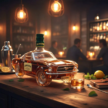 Bouteille de whisky en forme de voiture de police - Bouteille décorative créative pour bar/cadeau pour la maison