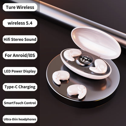 Écouteurs Bluetooth de sommeil, longue durée de vie de la batterie, haute qualité sonore, intra-auriculaires, mini, suppression du bruit