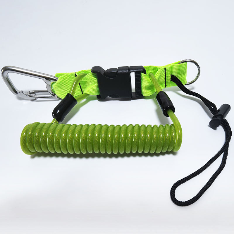 Cordon de sécurité pour caméra de plongée, câble à ressort en acier inoxydable pour caméras d'action GoPro, attache de sécurité pour lampe de poche