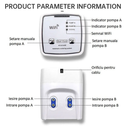 Smart WiFi Irrigation System - Dual Pump Automatic Timer Drip Kit, App Remote Control for Patio & Garden Watering