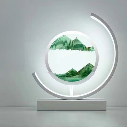 Lampe de tableau de sable mouvant à LED : Veilleuse pour la maison (Option cadeau)