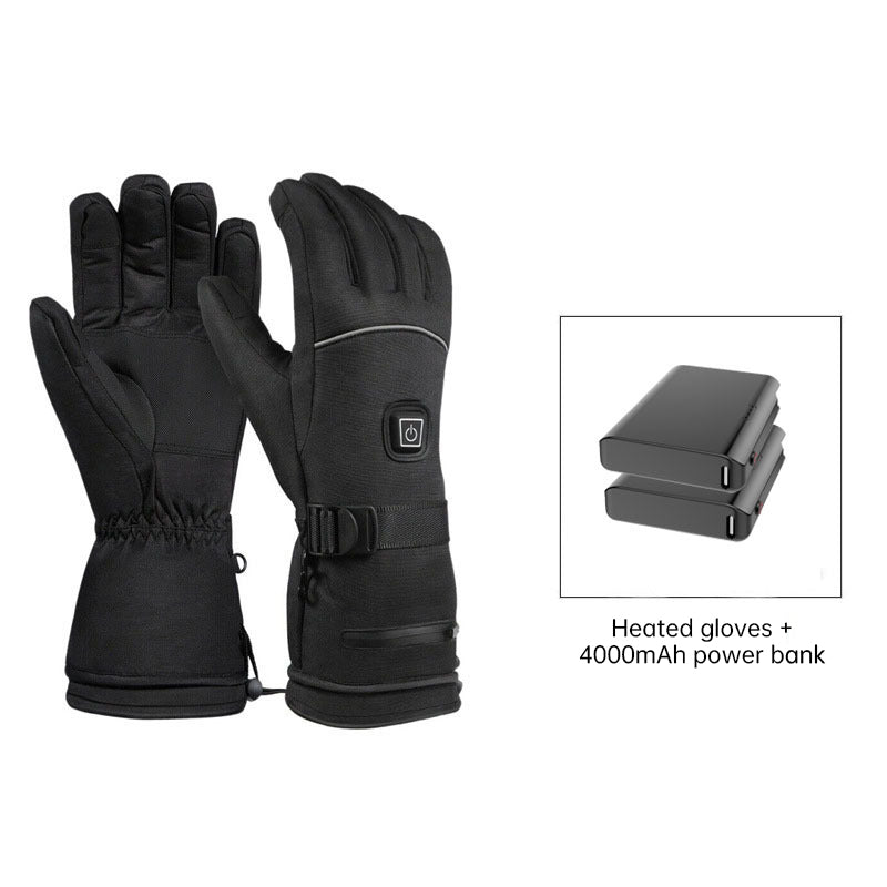 Gants chauffants électriques - Gants d'hiver chauds rechargeables et imperméables pour le ski, la motoneige et les activités de plein air