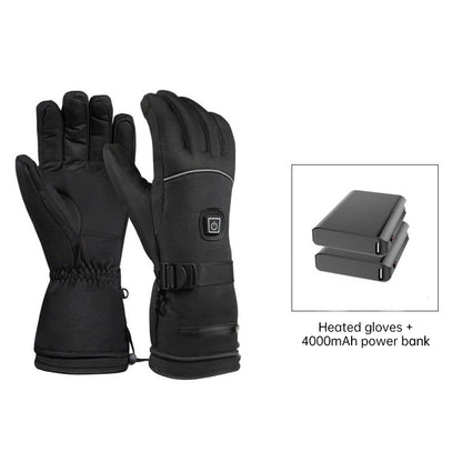 Gants chauffants électriques - Gants d'hiver chauds rechargeables et imperméables pour le ski, la motoneige et les activités de plein air