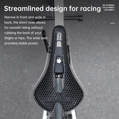 WEST BIKING TPE Honeycomb Breathable Bike Saddle – for racing, road, MTB