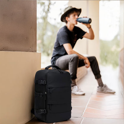Sac cabine Ryanair approuvé 40x20x25 - Sac à dos de voyage à compression sous vide et sac de rangement 42x29x15, compartiment pour ordinateur portable
