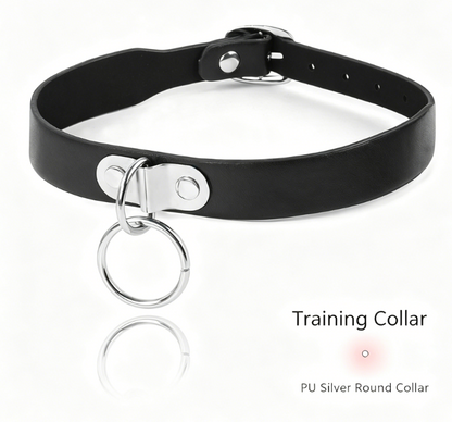 PU Leather Alloy Collar with Rope for Adult Accessories, Neck Strap for Women, Sexy Choker with Tether