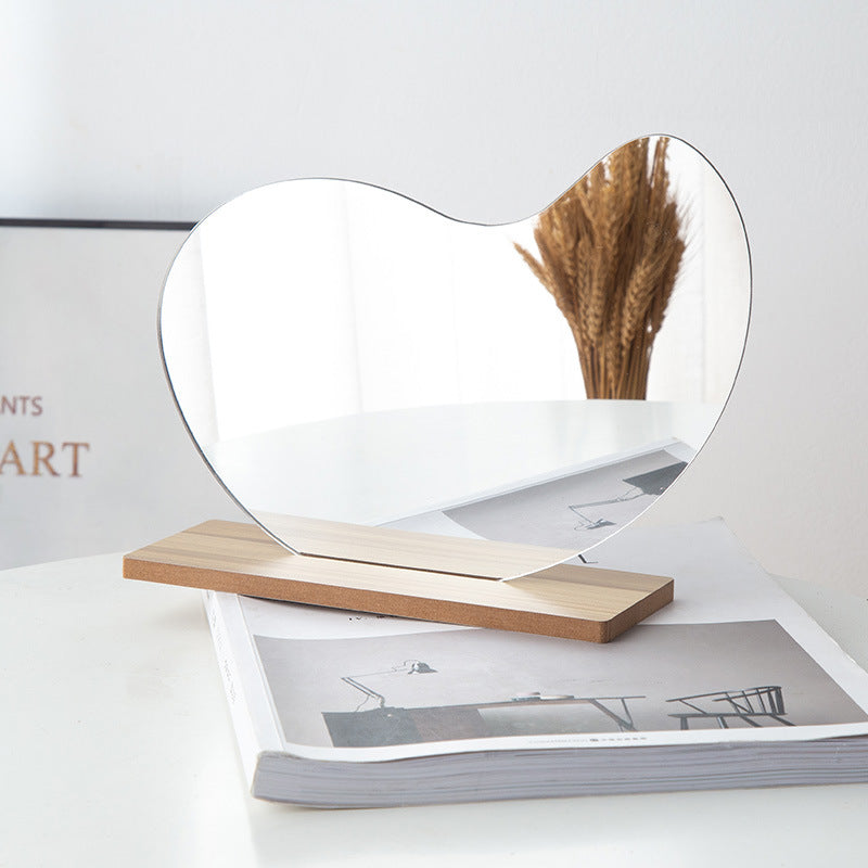 Miroir acrylique irrégulier pour accessoires photo, miroir de maquillage de bureau, miroir de courtoisie pour femmes