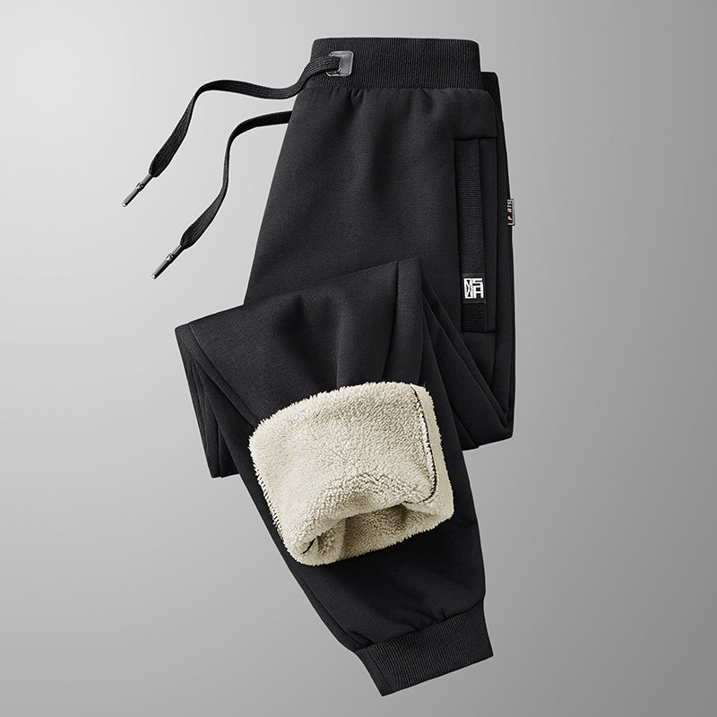 Lamb wool winter versatile sports and leisure pants