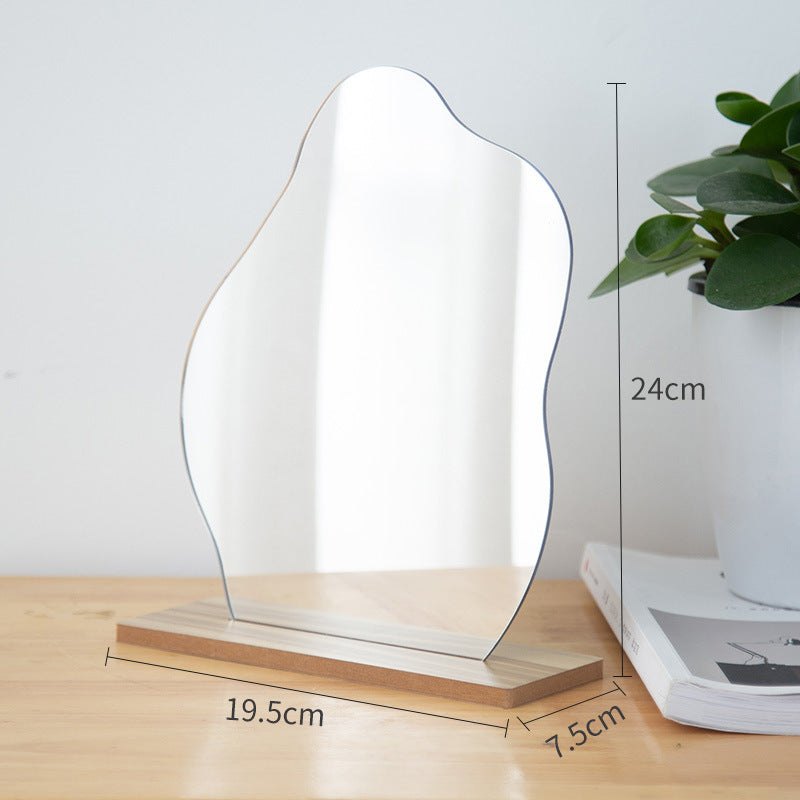 Miroir acrylique irrégulier pour accessoires photo, miroir de maquillage de bureau, miroir de courtoisie pour femmes