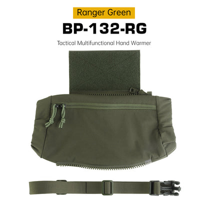 Tactical Hand Warmer Fanny Pack - 3-in-1 Winter Muff Pouch for Airsoft, Hunting, Camping