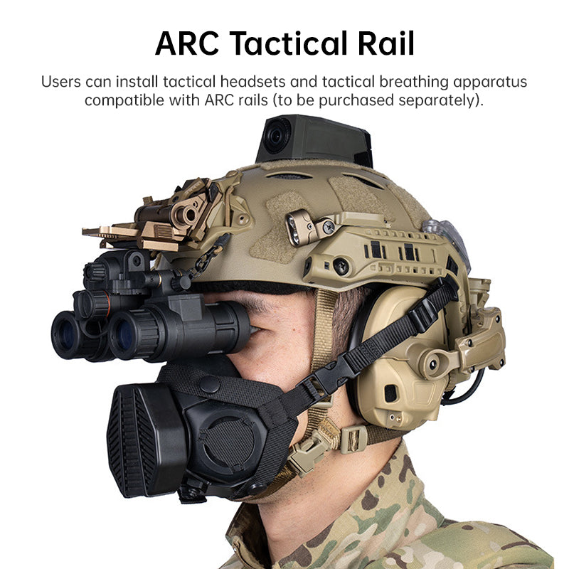 Modular Helmet Light Kit - Arc Rail Mount with Red/White/IR LED Signal for Airsoft & Fast Helmets