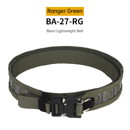 2" Two-Layer MOLLE Tactical Belt - Quick-Release Metal Buckle Combat Belt for Hunting, Airsoft, and Outdoor Gear
