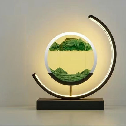 Lampe de tableau de sable mouvant à LED : Veilleuse pour la maison (Option cadeau)