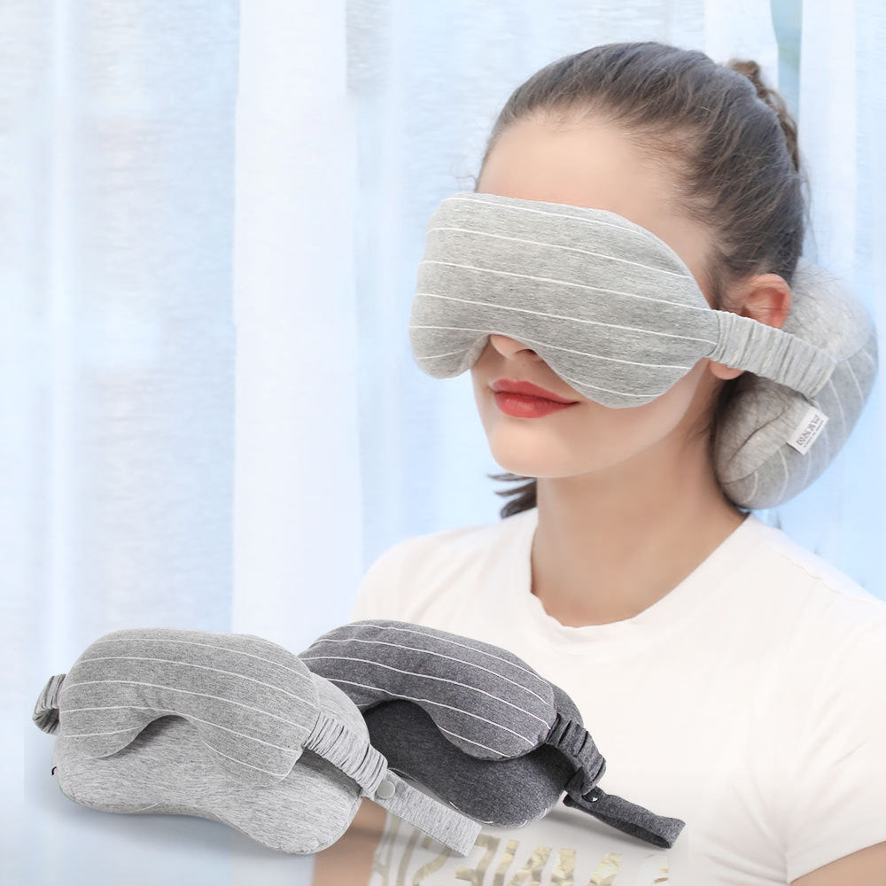 Oreiller de nuque de voiture Oreiller en U avec masque de sommeil