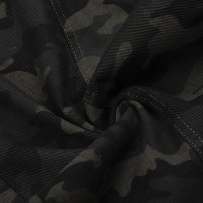 Camouflage Cargo Knife-Style Denim Pants, Unisex, Loose Wide-Leg