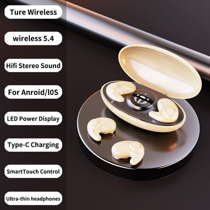 Écouteurs Bluetooth de sommeil, longue durée de vie de la batterie, haute qualité sonore, intra-auriculaires, mini, suppression du bruit