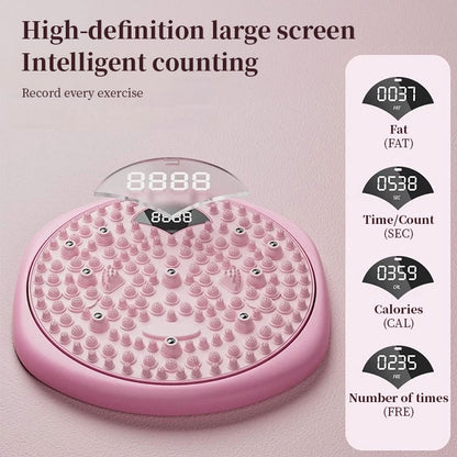 Intelligent Magnetic Twist Disc for Waist & Body Shaping - Non-Slip Mat with Auto Count & Type-C Charging