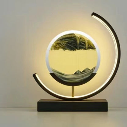 Lampe de tableau de sable mouvant à LED : Veilleuse pour la maison (Option cadeau)