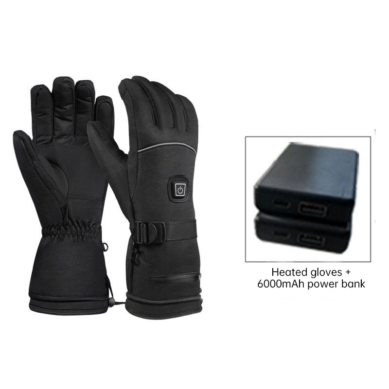 Gants chauffants électriques - Gants d'hiver chauds rechargeables et imperméables pour le ski, la motoneige et les activités de plein air