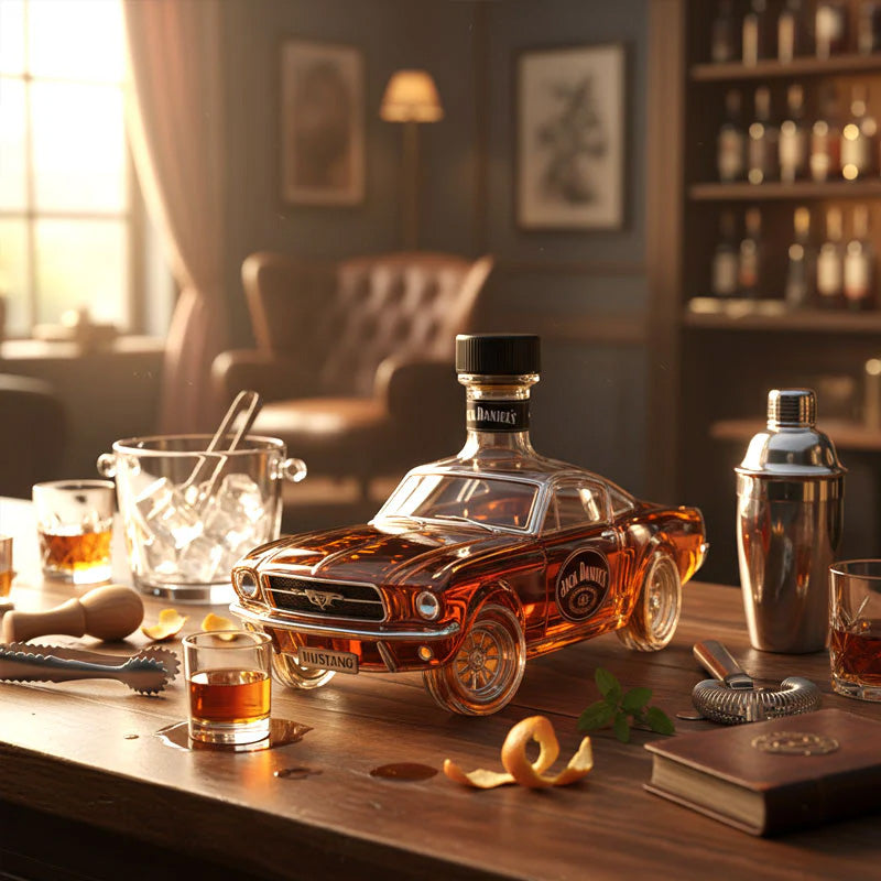 Bouteille de whisky en forme de voiture de police - Bouteille décorative créative pour bar/cadeau pour la maison