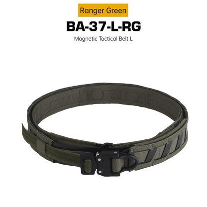 Tactical magnetic belt, quick-release buckle, double-layer magnet, MOLLE belt, Airsoft training accessories for outdoor hunting
