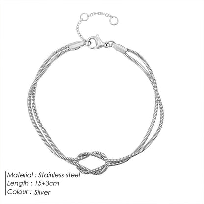 Knot snake bone bracelet