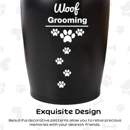 Stainless Steel Pet Memorial Urn: Black Portable & Moisture-Proof Ash Keepsake Designed for Small Pets