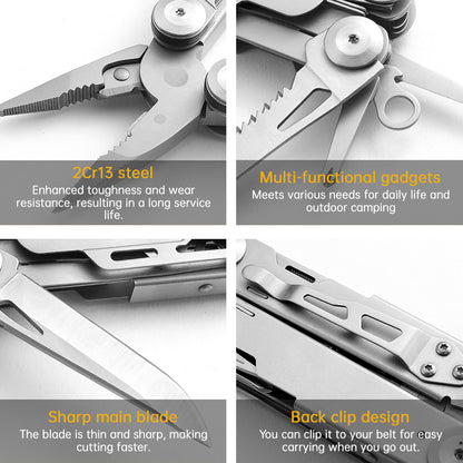 12-in-1 Multitool Pliers with Professional Survival Gear, for Camping, Hunting, Fishing | Perfect Gifts for Men