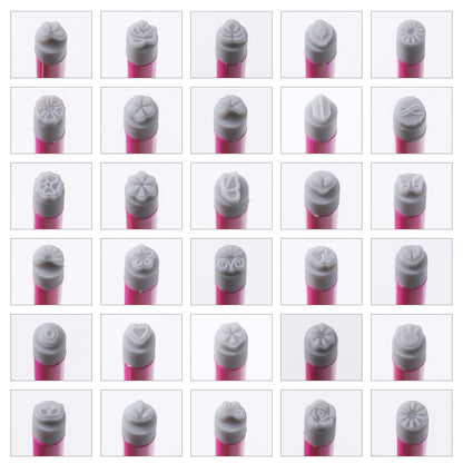 Silicone Head Nail Art Stamping Pen Butterfly Floral DIY Nail Stamp Transfer Tool